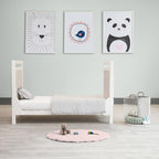 Byrd & Blume Round Baby Play Mat, Organic Cotton Soft Padded Nursery Floor Mat, Safe Hypoallergenic Baby Mat, Reversible, Foldable, Portable Infant Tummy Time Mat Fits Tents & Playpens (40"x40") Pink