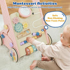 Baby Push Walker for Baby Boy 6-12 Months, Wooden Baby Walker Push Toy, Learning to Walk, Baby Walkers for Girls, Montessori Walker Toy with Wheels