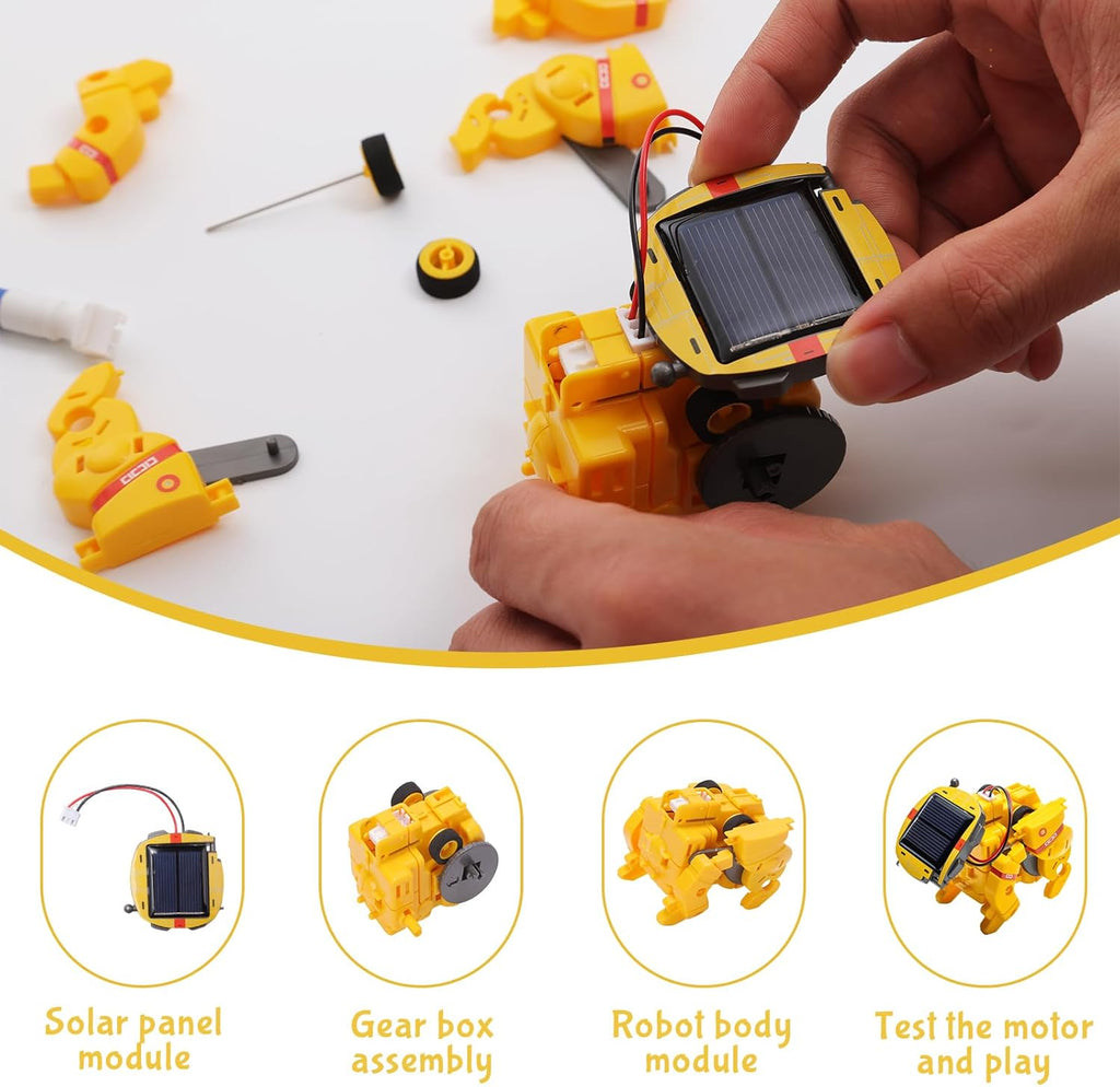 STEM 6-in-1 Solar Power Robotics Set for Kids, DIY Space Engineering Projects & Science Experiments, Educational Birthday Gifts for 8 9 10 11 12 Year Old Boys Girls Teens