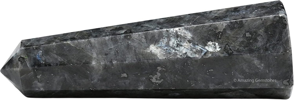 Amazing Gemstone Larvikite Crystal Towers ~ Natural Healing Crystal Point Obelisk for Reiki Healing and Crystal Grid (3- Inch)