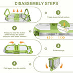 TPN Collapsible Baby Bathtub, Baby Bath Tub with Soft Cushion & Real-Time Thermometer, Baby Bathtub Infant to Toddler Tub (0-36 Months), Portable Travel Baby Tubs for Newborns (Green)