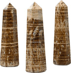 Amazing Gemstone Aragonite Crystal Towers ~ Natural Healing Crystal Point Obelisk for Reiki Healing and Crystal Grid (2" to 3" Inch)