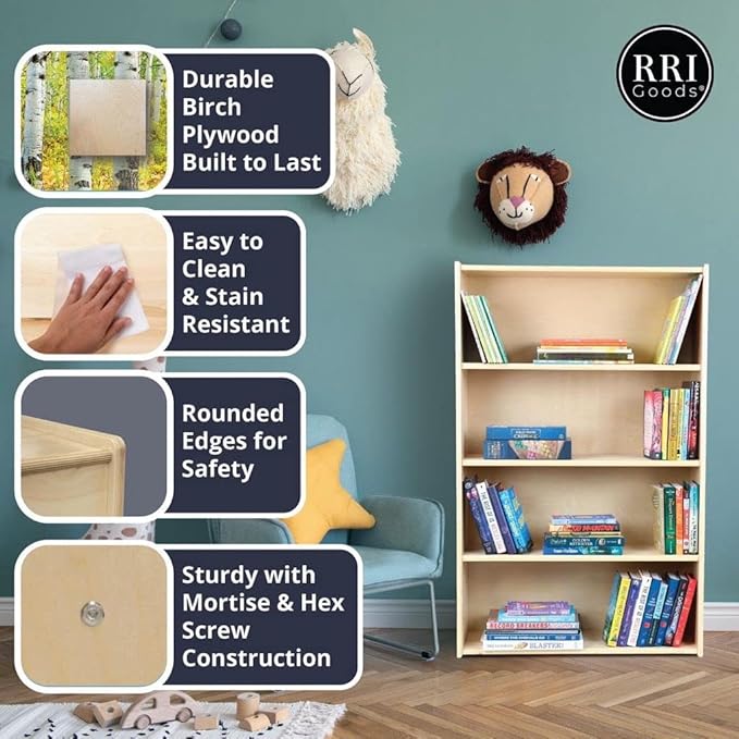 Montessori 5" H Wooden Baby Low Chair with Removable Tray & Safety Harness, Infant Chair with Modern Wood Design [ Fully Assembled]