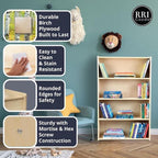 9”H Montessori Wooden Feeding Chair with Safety Harness for Toddlers to Teens, Kids Dining