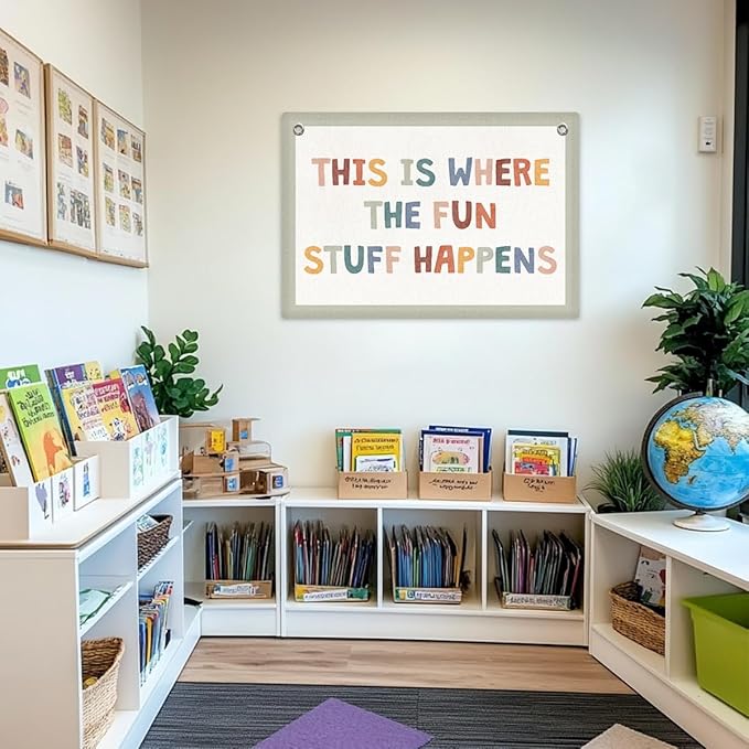 Playroom Decor, Playroom Sign Banner Wall Hanging, Playroom Wall Decor Banner Flag, Checkered Wall Flag Nursery Bedroom Toddler Boy Room Decor Classroom Decorations, Banner for Room