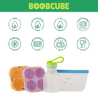 Breastmilk Storage Reusable Freezer Trays with Lid l Baby Food Cube 4pcs Complete Kit l 0.5/1/2 Oz Silicone Tray l Ultra Leak-Proof Breastmilk Kit l Reusable Bags