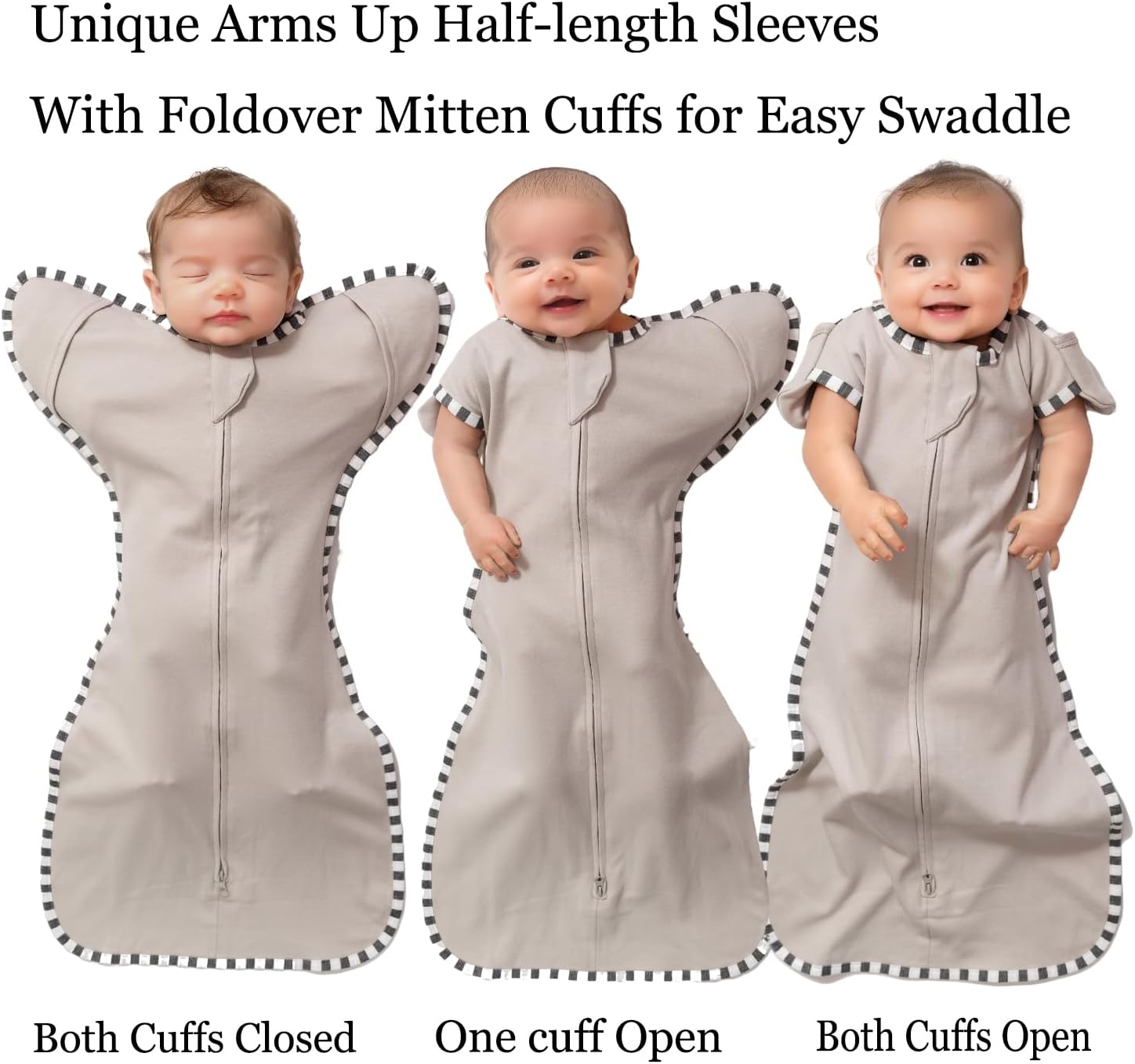 Baby Swaddle Blanket for Newborns and Infants,2-Piece Set Infant Pajamas,Bidirectional Zipper,Easy to Put On and Take Off