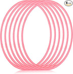 Shappy 6 Pcs Exercise Hoop Detachable Adjustable Plastic Toy Playground Toys Colored Hoop Circles for Teens Games Gymnastics Dog Agility Equipment Party Decor