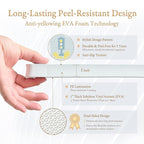 PopsyKosy Premium Baby Foam Play Mats -Stylish Floor & Exercise Puzzle Mat for Toddlers & Kids- 6 Soft, Non-Toxic, Odorless, Peel-resistant Foam Tiles -6ft x 4ft -1"inch Extra-Thick, Pastel Blue Gray