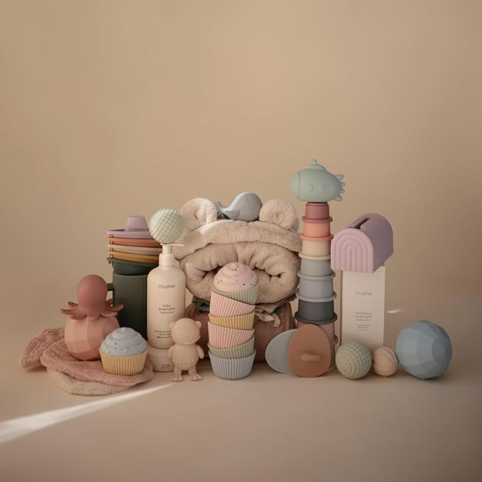 mushie Bath Spout Cover | Soft Silicone Bathtub Faucet Safety Guard for Kids | Universal Fit (Tradewinds)