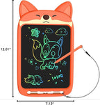 LCD Writing Tablet 10 Inch, Doodle Board Toy, Cute Fox Drawing Pad for Kids Ages 2-6 - Educational Gift for Christmas & Birthday (Fox)