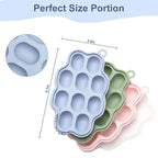 Silicone Nibble Freezer Tray (3 Pack), Kingkam Baby Breastmilk Popsicle Molds, Baby Fruit Feeder Teether Tray, Breast Milk Teether Pop Maker for Homemade Baby Food