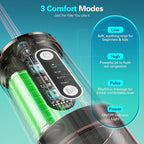 Electric Nasal Irrigation System Nasal Rinse and Wash, Cordless Foldable Neti Pot Sinus Rinse Decongestant Relief System IPX7 Waterproof with 60 Saline Packets, Snoring Remedy (Black)