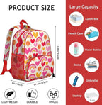 Toddler Backpack for Girls 3-8: Preschool Kindergarten Backpack - Cute Kids Backpacks for Girls-Rainbow Heart