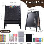 Prize Drop Game Board, 21"x30" Double-Sided Foldable Design with Wooden A-Frame Chalkboard Sign for Family, Carnival, Trade Show & Party - Includes 10 Coin Drop Discs and Chalk Set, Portable Design