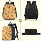 Western Desert Cowboy Toddler Backpack Waterproof Mini Backpack Boys/Girls Cute Small Backpack Kindergarten Pre School Bags 13 Inch