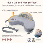 Momcozy Exclusive Memory Foam Nursing Pillow - Pioneering Safety Fence-Plus Size Breastfeeding Pillow for Ergonomic Comfort & Support-Easier and Healthier Nursing - Fit for All, Removable Cover