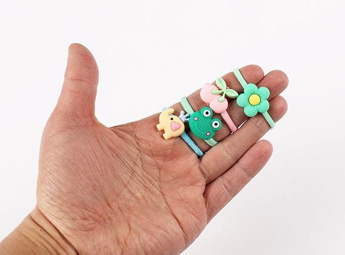 100PCS Baby Hair Ties, Cotton Toddler Hair Ties for Girls and Kids, Seamless Hair Bands, Elastic Ponytail Holders（Random color 100 B）