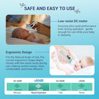 Mibest Nasal Aspirator for Baby - Electric Nose Suction for Baby - Booger Sucker for Toddlers - Electric Baby Nose Sucker with Anti-Backflow Patent - Ergonomic & Quiet - Waterproof Baby Nose Cleaner