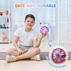 TOMZON Flying Orb Ball, Cool Toys for Boys Girls, Hover Ball Boomerang Fidget Spinner, Drone for Kids with Colorful Light Flying Spinner, A32 Purple