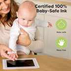1-Pack Inkless Baby Hand and Footprint Kit - Mess Free Ink Pad for Newborn Keepsake, Dog Nose & Paw Print Kit, Clean Touch Ink Pad for Baby Hand & Footprints, Ideal New Mom Gifts (Jumbo)