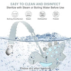 Teething Toys for Babies, Baby Teethers with Clip Silicone Baby Teether Toys for Boys and Girls Infant Teething Relief for Teething Dinosaur Shape, Gray