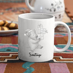 Unique Bison White Coffee Cup Gift For Thanksgiving Anniversary, Personalized Bison Lover Accent Ceramic Mug Gift For Men Women Friends Coworkers, Customized Choose Name Animal Coffee Mug 11 Oz 15 Oz