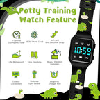 Potty Training Watch for Toddlers & Kids with Countdown, Flashing Lights, Fun Music or Vibration Alerts - Waterproof Interactive Toilet Training Reminder for Boys & Girls Ages 2-9