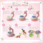 Xuoent Fabric Flower Bouquets Toys, Kids Craft Kits Ages 4-12, DIY Flower Making Kit, Creative Arts and Crafts for Kids, 4 5 6 7 8 Year Old Girl Birthday Gift