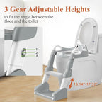 Potty Training Seat, Toddler Toilet Seat for Little Boys Girls, Potty Training Toilet with Urinals, Toddler Step Stool Ladder and Splash Guard (Gray)