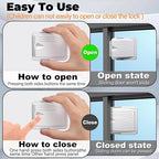 Sliding Door Lock 6 Pack, Child Safety Lock For Sliding Glass Doors, Easy To Install, Keeps Your Baby Out Of Danger, For Sliding Glass Doors, Sliding Windows, Sliding Closets, Etc (Grey)