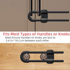 (10 pack black) 4 button Cabinet Locks, U-Shaped Proofing Drawers Safety Child Locks Adjustable, for Wardrobe,Kitchen,Bathroom,Drawer,Fridge,Cupboard Doors Knobs & Handles