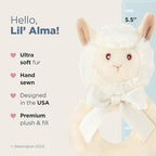 Bearington Collection Baby Lil’ Alma, 5.5 Inch Plush Llama Stuffed Animal Soft Rattle
