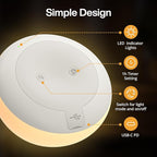 JolyWell Baby Night Light for Nursery, Soft Silicone Tap Control Night Lamp with 8 Color Changing, Stepless Dimming, Rechargeable Portable Night Light for Kids, 1H-Timer, Warm Light for Breastfeeding