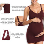 Nursing Tank Tops for Breastfeeding - Pregnancy Must Haves Maternity Camisoles with Built in Bra
