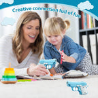 Fidget Toys Pistol, 3D Gravity Mini 1911 Fidget Pistol Toys,Fidget Sensory Toys,Stress Relief for Adults, Suitable for Relieving ADHD, Anxiety, Best Gift for Adults and Kids(Blue/White)