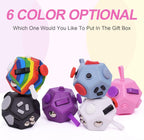Small Fidget Toys,Mini Finger Cube,12 Sided Cube Toys Relief Stress and Anxiety Depression Anti for Girls Kids Adults (Pink)