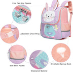 SUN EIGHT Toddler Lightweight Backpack for Girls Cute 3D Animal Waterproof Schoolbag for Baby Girl Boy 2-5 Years（Rabbit）