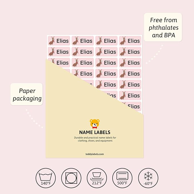 Personalized Name Labels for Kids (120) – Custom Waterproof & Durable Stickers for Clothing, Daycare, Office & School Supplies - Insects