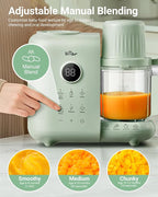 Bear Baby Food Maker with Two Layer Steam Baskets, Multifunction Baby Food Processor Steamer Puree Blender, Baby Food Mill with Bottle Warming Sterili-zing Auto Cleaning Function, BPA-Free