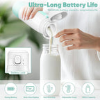 Portable Bottle Warmer for Travel,Portable Milk Warmer for Baby-12oz Ceramic Heater Heating,Fast Charging & Cordless Portable Baby Bottle Warmer -Dual Heating Modes for Breast Milk & Water,Green
