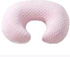 Nursing Pillow and Positioner Breastfeeding and Bottle Feeding, Propping Baby, Tummy Time, Sitting Support for Baby Boy Baby Girl, with Removable Dots Cover (Blushing Bride)