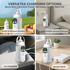 Portable Bottle Warmer for Travel, Warm for 6-10 Hours, Baby Bottle Warmer with Sound Voice Control, Travel Bottle Warmer for Breastmilk