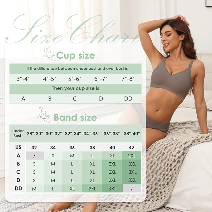 As Fairy Seamless Nursing Bras for Breastfeeding Soft Wireless Sleep Maternity Bralette Regular and Plus Size