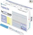 Amplim Early Result Pregnancy Test Sticks | 6 Days Early Detection Pregnancy Tests at Home, 99.99% Accurate, Ultra Sensitive 10 MIU/ml, | Fertility HCG Midstream/Dip Rapid Test (30-Pack)