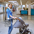 Breastmilk Cooler Bag with Ice Pack Fits 6 Baby Bottles Up to 9 Ounce, Baby Bottle Bag with Shoulder Strap for Nursing Mom Daycare, Cow