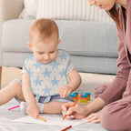 Mess Proof Baby Bib 3 Pack, Waterproof Led Weaning Baby Feeding Bibs with Food Catcher, Travel Feeding Bibs