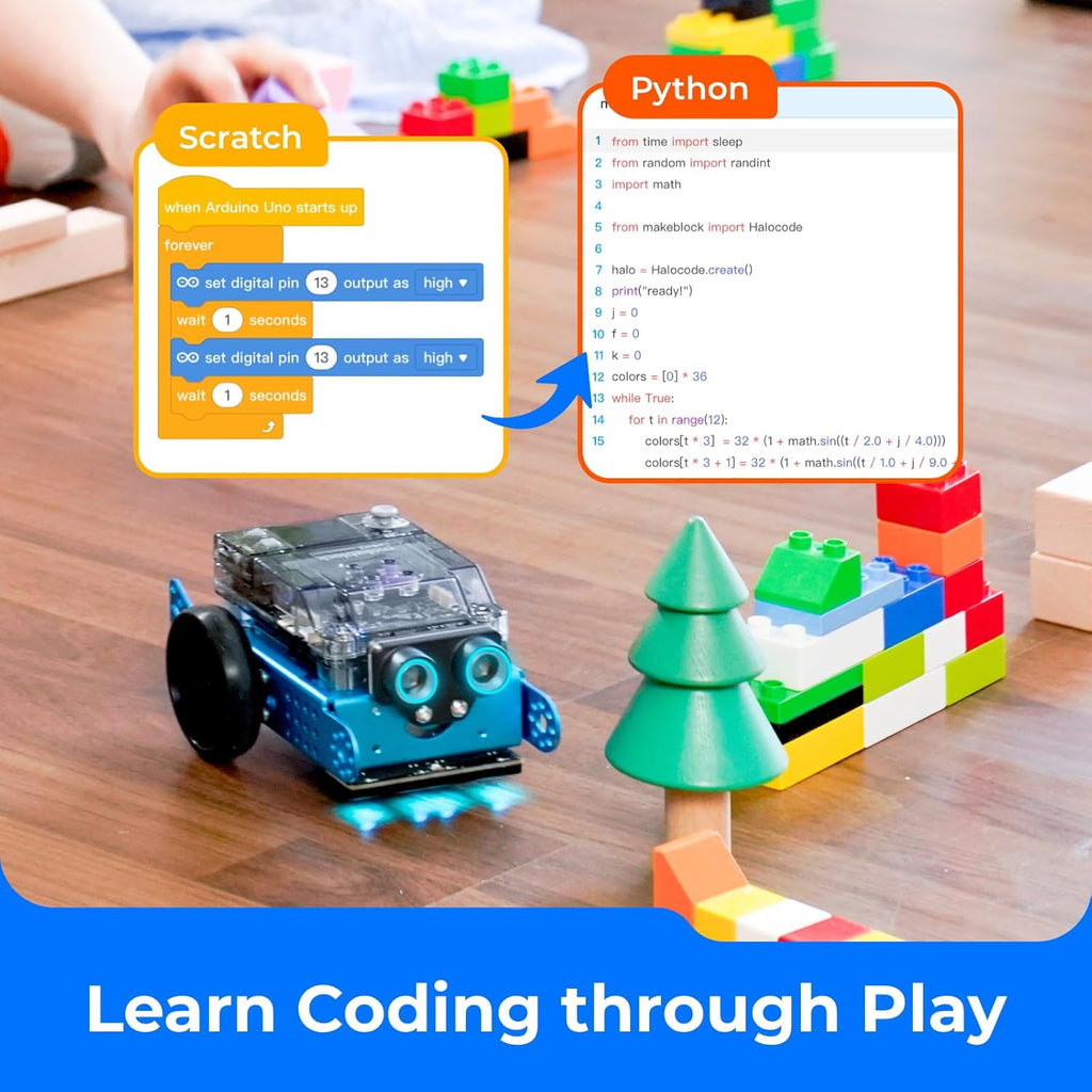 Makeblock mBot2 Coding Robot for Kids, AI Learning Support Scratch & Python Programming, Robotics Kit for Kids Ages 8-12 and up, Building STEM Robot Toys Gifts for Boys Girls