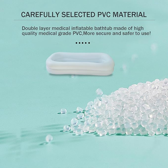 Medical Inflatable Bathtub,Inflatable Bed Bath,Medical PVC Bedside Shower Bathtub Kit,Bed Baths for The Disabled,Suitable for Disabled People, Elderly Pregnant Women, Etc