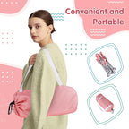 Portable Baby Booster Seat with Tray, Toddler Booster seat for Dining, Camping, Travel, Baby Beach Chair 6 Months to 3 Years Old Indoor Outdoor Use Pink